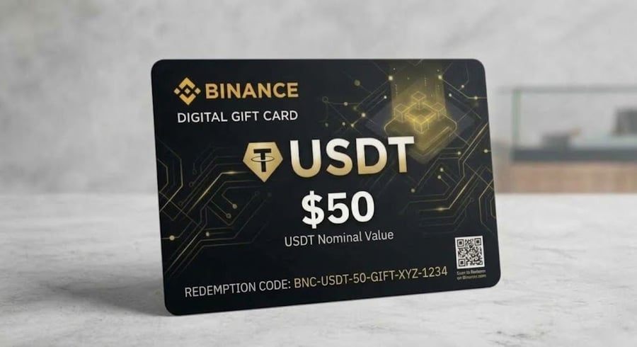 تفاصيل بطاقة شحن بينانس USDT بقيمة 50 دولار