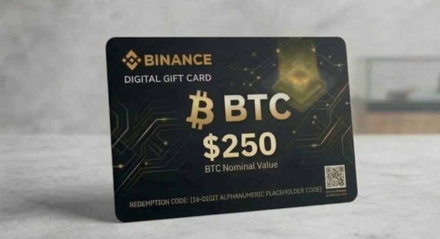 بطاقة هدايا بينانس (BTC) بقيمة 250 دولار