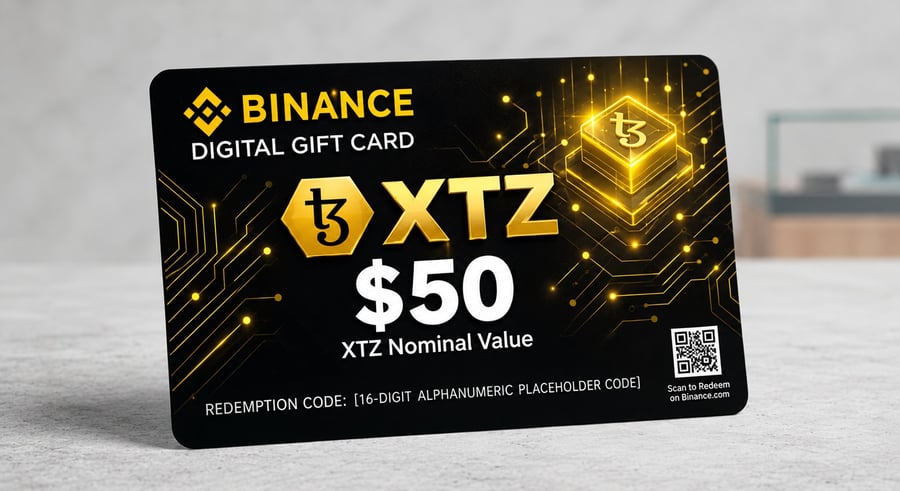 بطاقة هدايا بينانس (XTZ) بقيمة 50 دولار