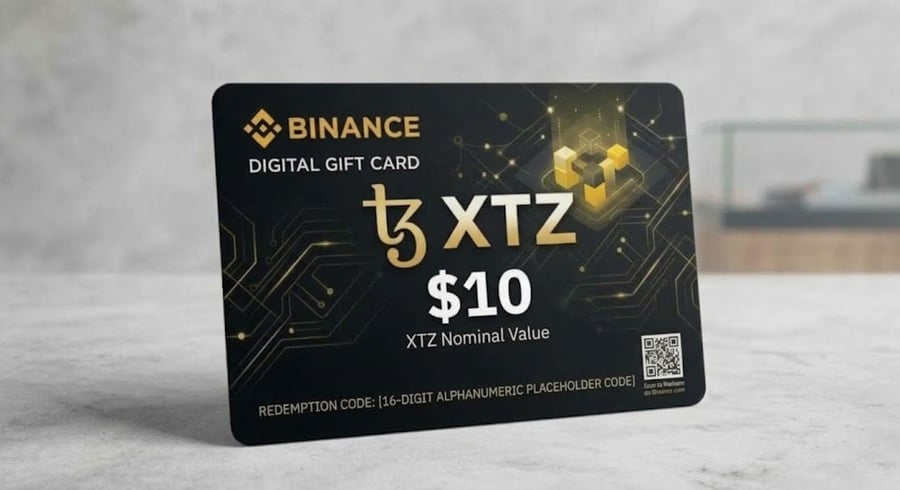 بطاقة هدايا بينانس (XTZ) بقيمة 10 دولار