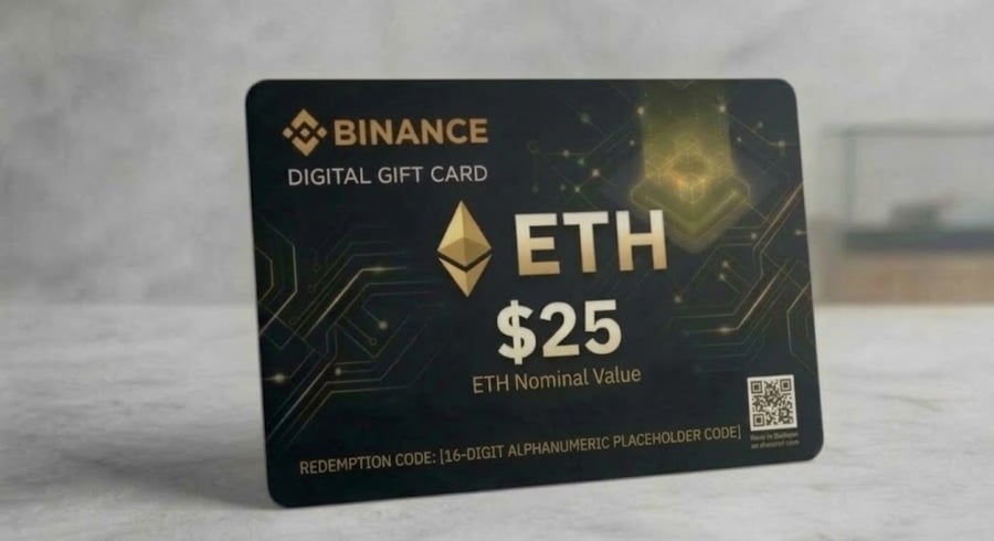 بطاقة هدايا بينانس (ETH) بقيمة 25 دولار