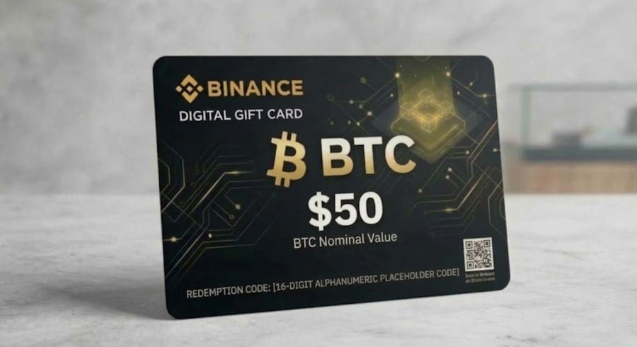 بطاقة هدايا بينانس (BTC) بقيمة 50 دولار