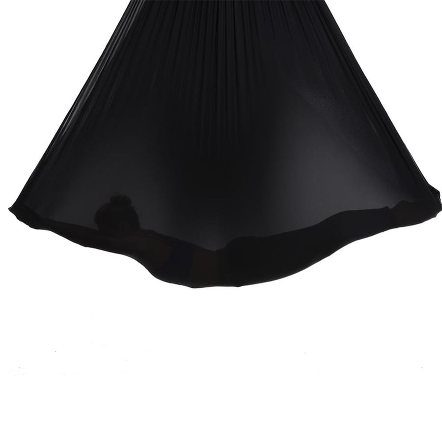 Hanging yoga swing with all accessories - black