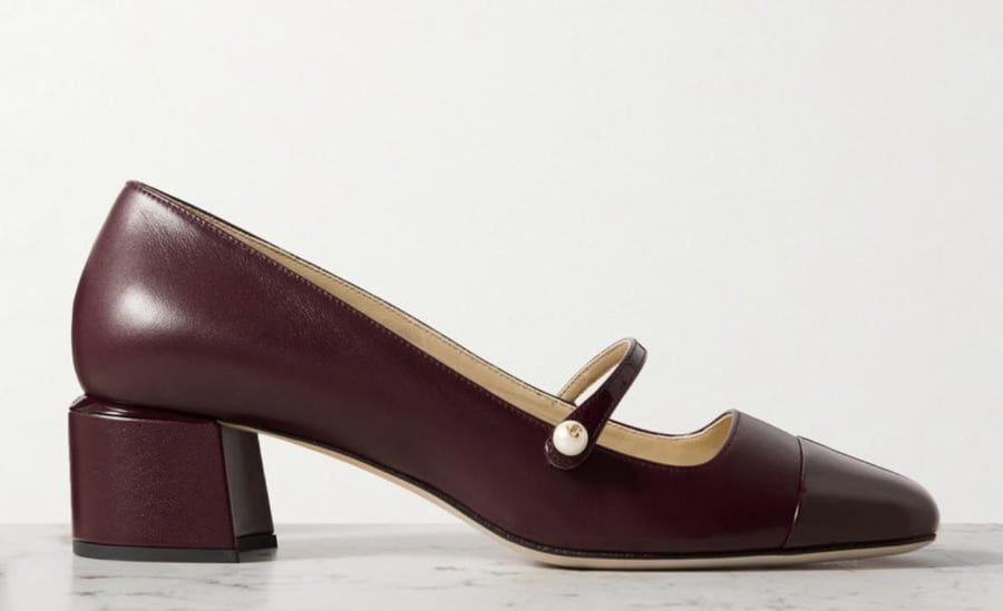 JIMMY CHOO Elisa 45 Leather Mary Jane Pumps