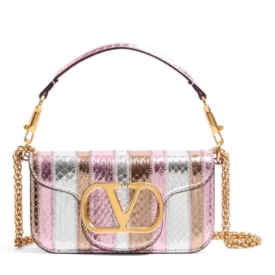 Metallic Leather Locò Shoulder Bag