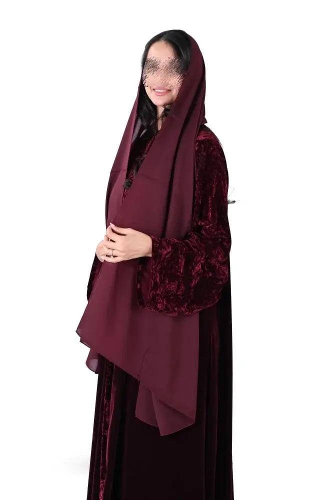 عباية مخمل كلوش عودي