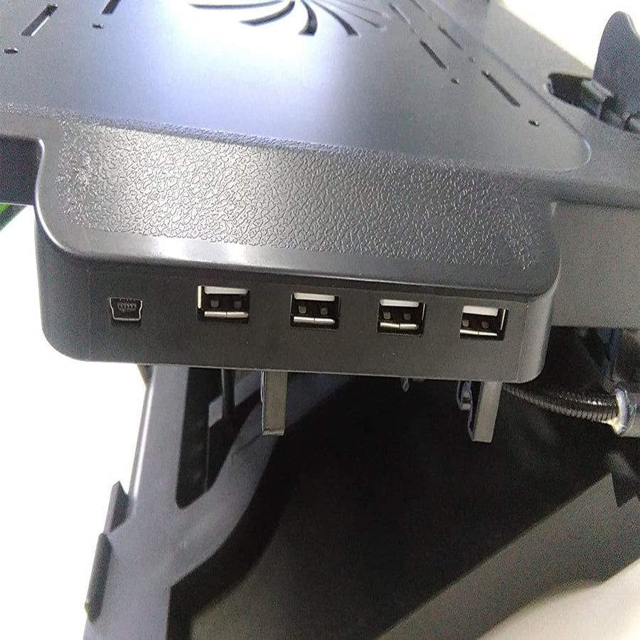 طاولة لابتوب قابلة للتعديل بمروحة تبريد واضاءه و 4 منافذ USB