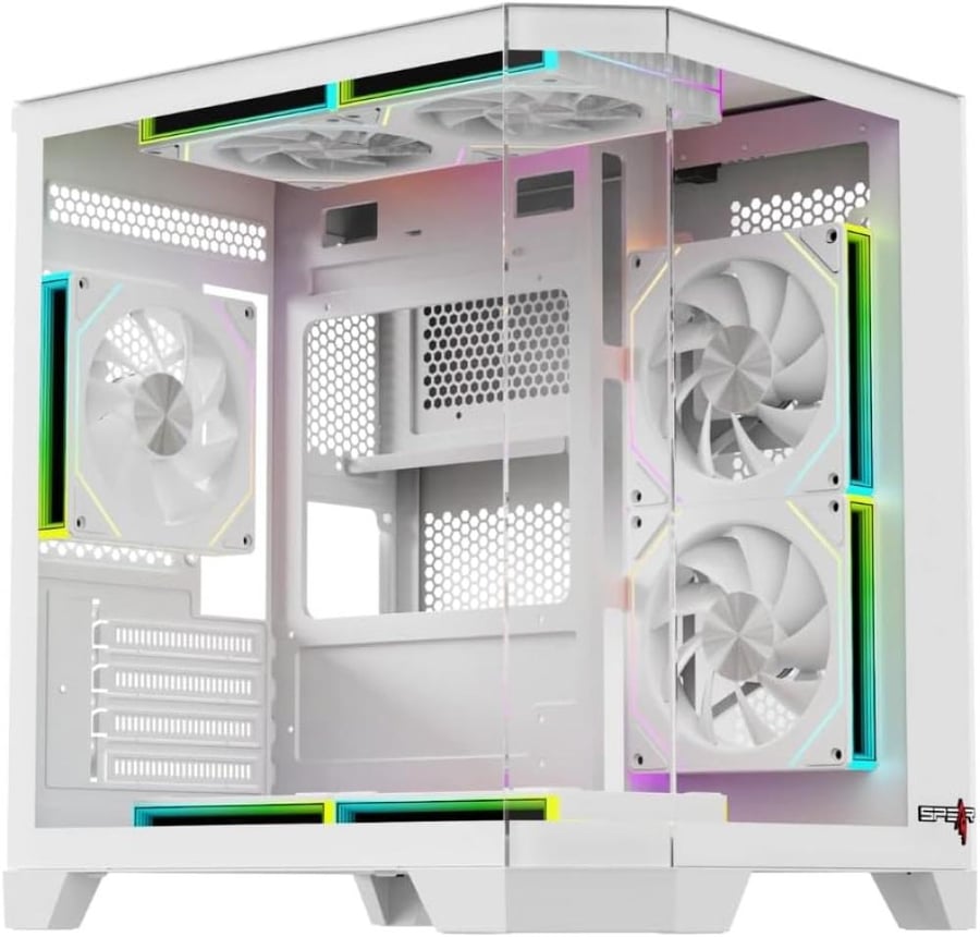 SPEAR DOST60 ECO ARGB MATX PC Case – White