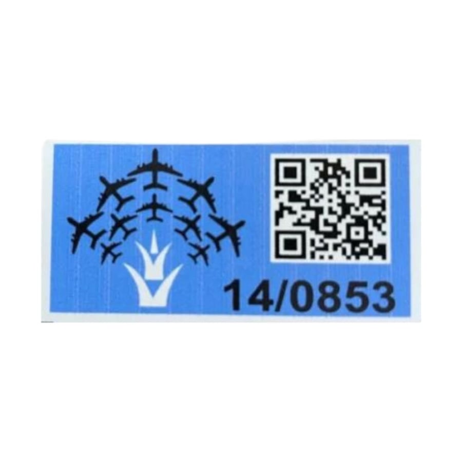 استيكر طبلون - علامة طيارات ازرق
