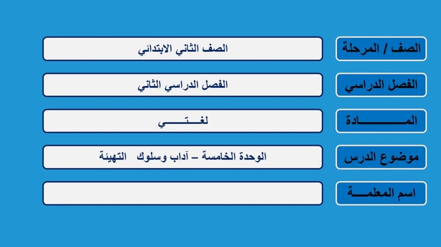 مدخل الوحدة الخامسة
