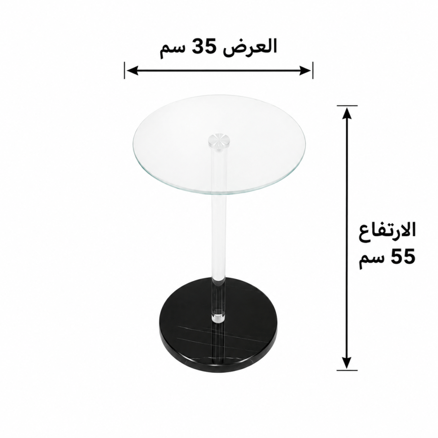 طاولة خدمة مفردة أسود