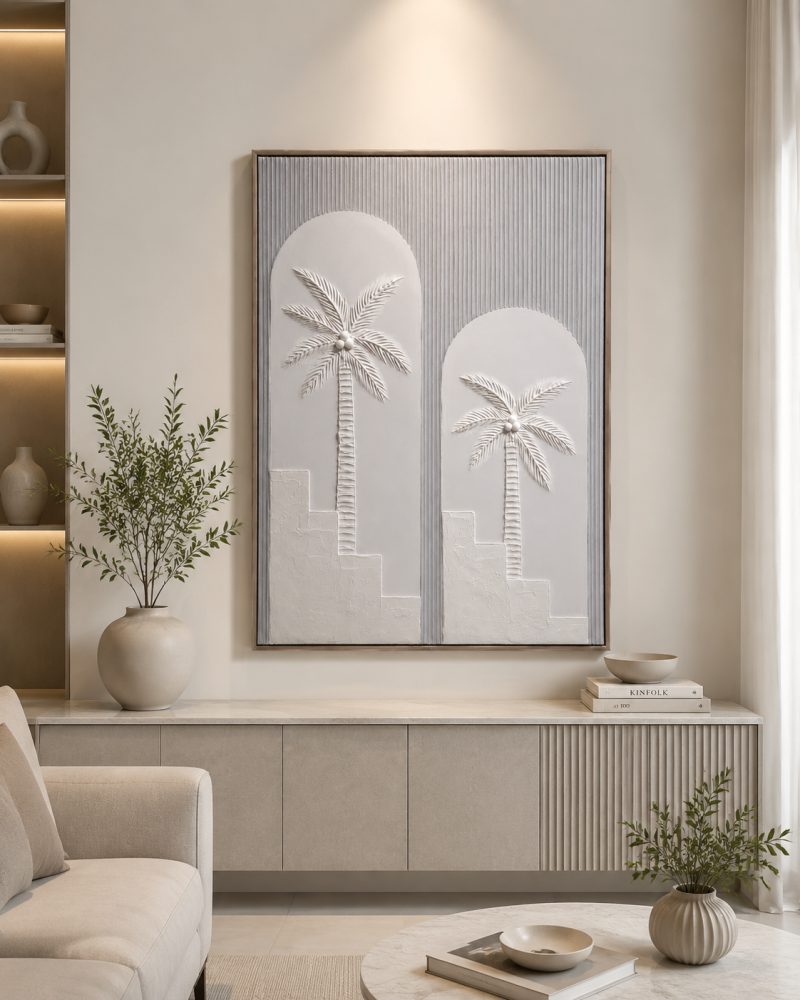 لوحة حائط فاخرة بإطار أسود مقاس 120 × 80 سم
