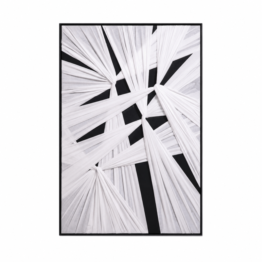 لوحة حائط بإطار أسود مقاس 80 × 120 سم