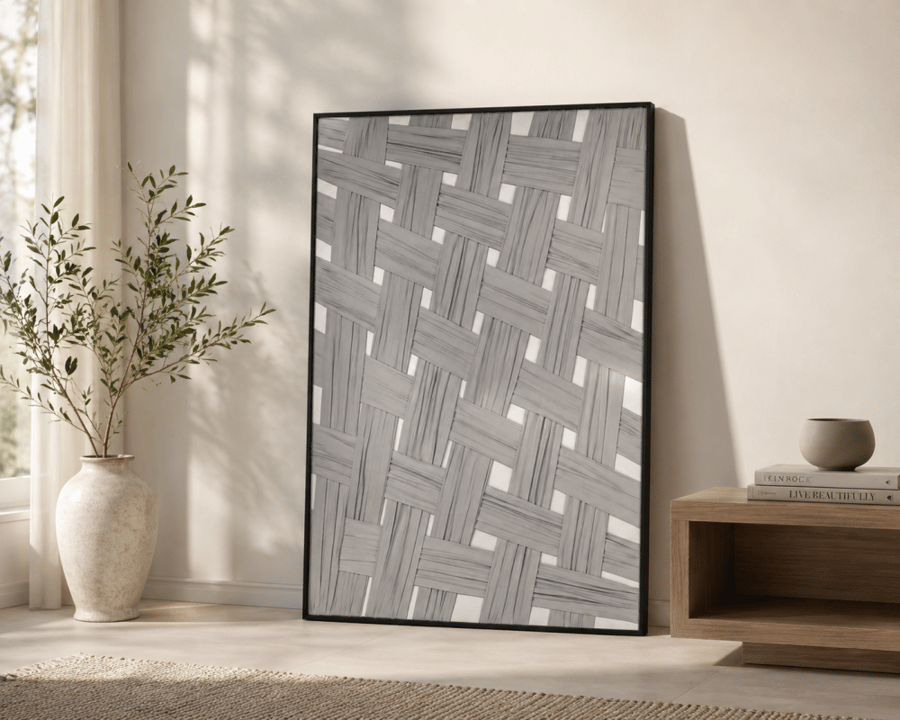 لوحة حائط بإطار أسود مقاس 80 × 120 سم