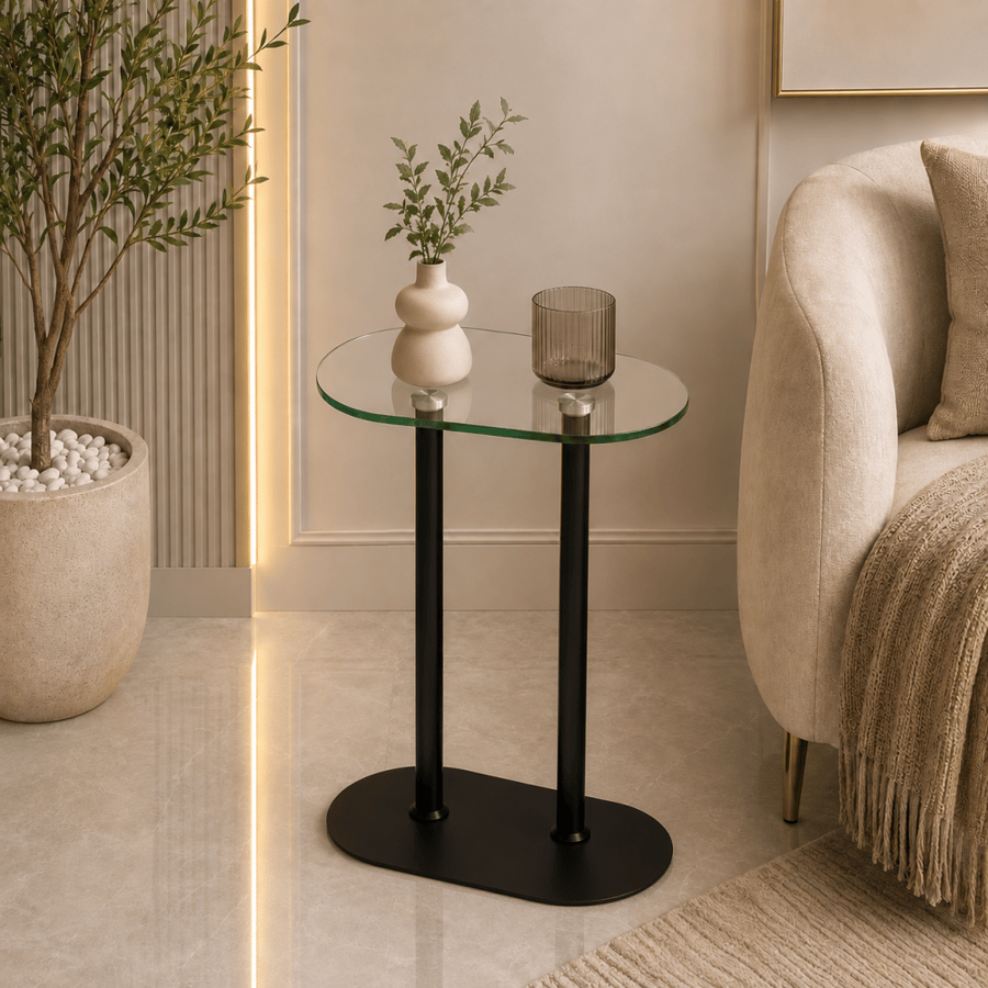 طاولة خدمة مفردة أسود