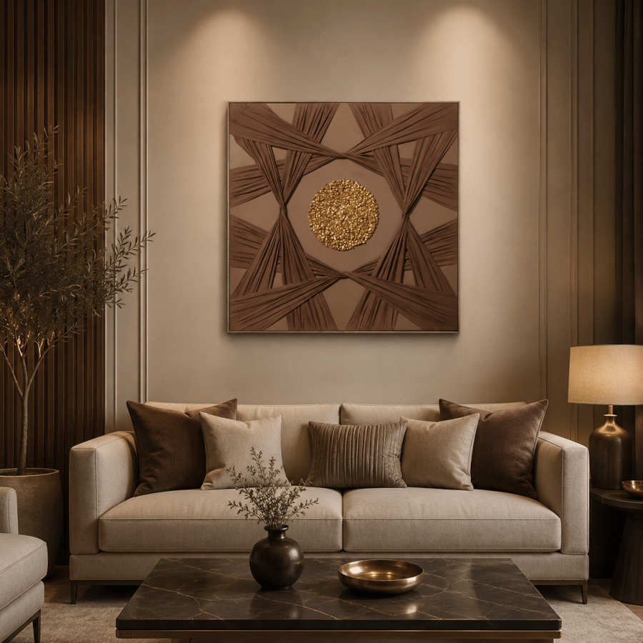 لوحة فنية أنيقة مقاس 100 × 100 سم