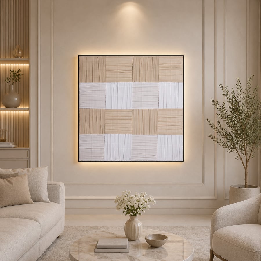 لوحة فنية عصرية مقاس 100 × 100 سم