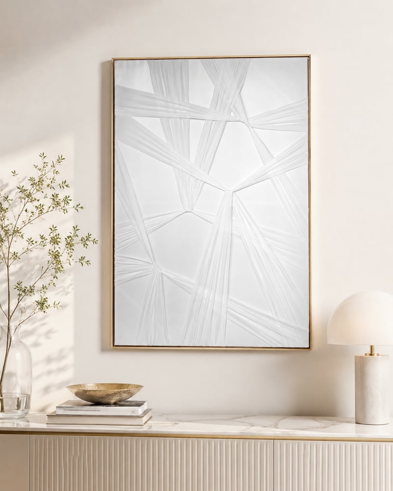لوحة ديكور فنية بإطار ذهبي مقاس 80 × 120 سم