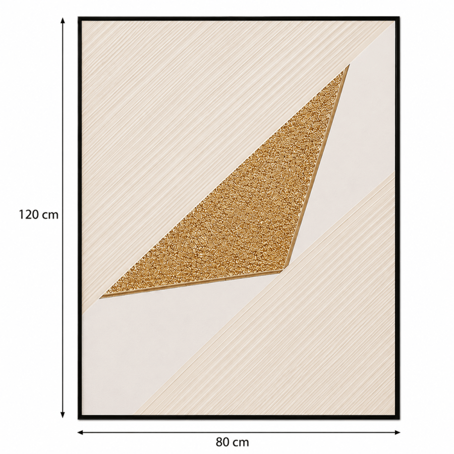 لوحة فنية أنيقة بإطار أسود مقاس 80 × 120 سم