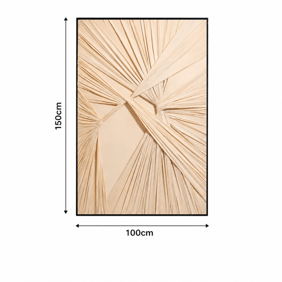 لوحة حائط مودرن بإطار أسود مقاس 100 × 150 سم
