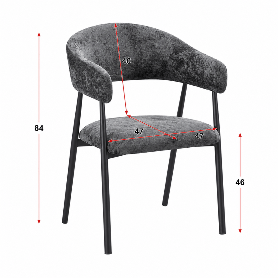 كرسي جلوس باللون الرمادي الداكن