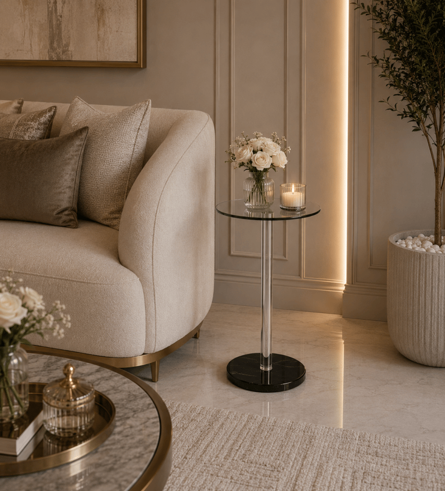 طاولة خدمة مفردة أسود