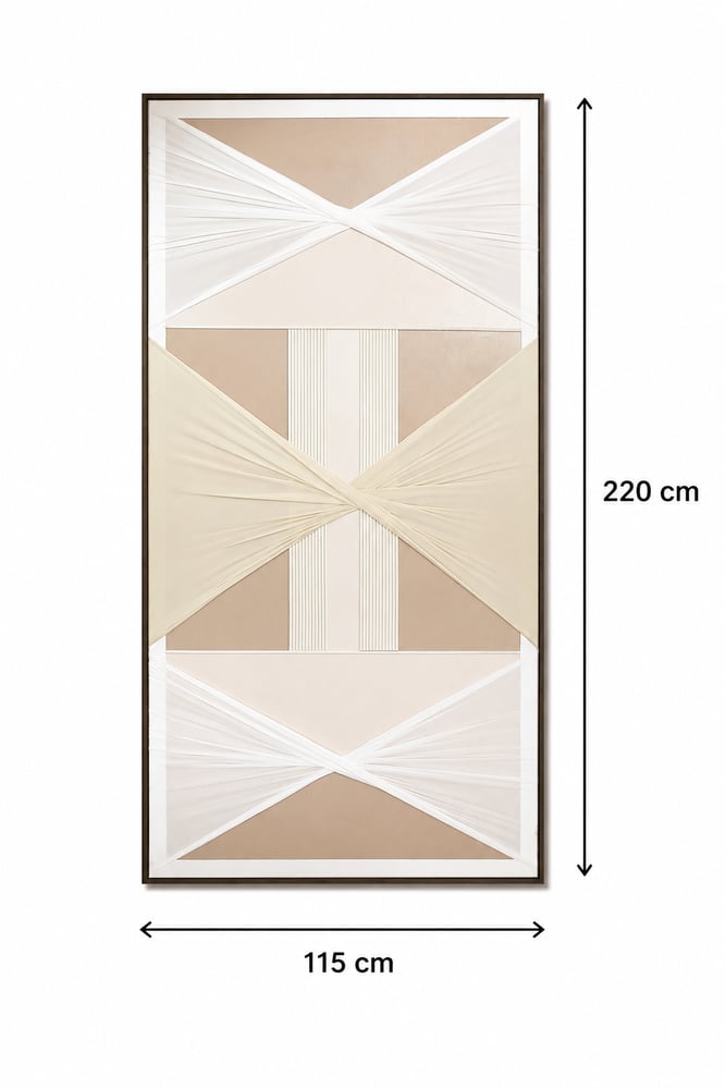 لوحة ديكور بإطار خشبي مقاس 115 × 220 سم