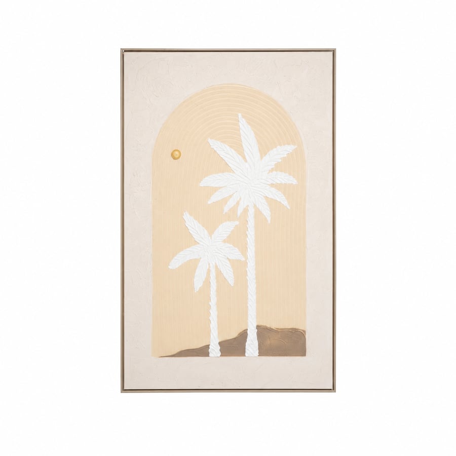 لوحة فنية للحائط بإطار ذهبي مقاس 80 × 120 سم
