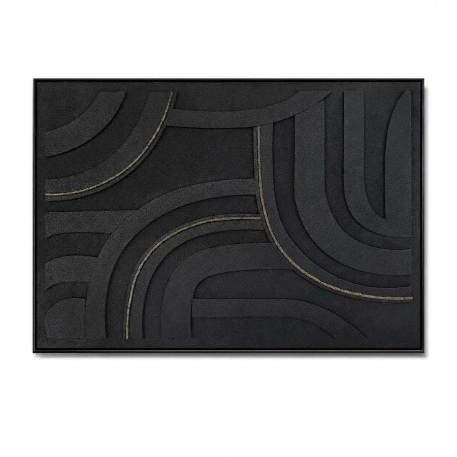 لوحة جدارية فنية بإطار أسود مقاس 150×100