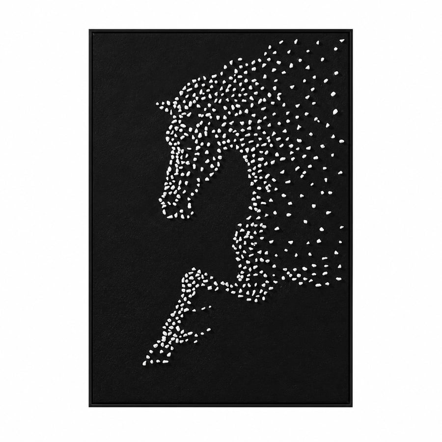 لوحة ديكور بإطار فضي مقاس 100 × 150 سم