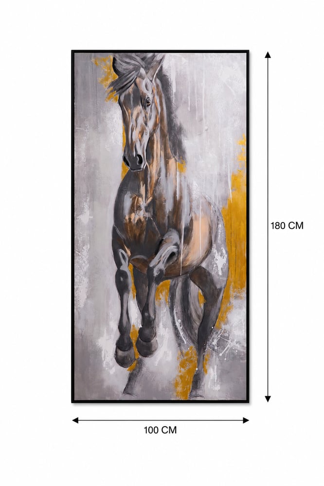 لوحة ديكور بإطار أسود مقاس 100 × 180 سم