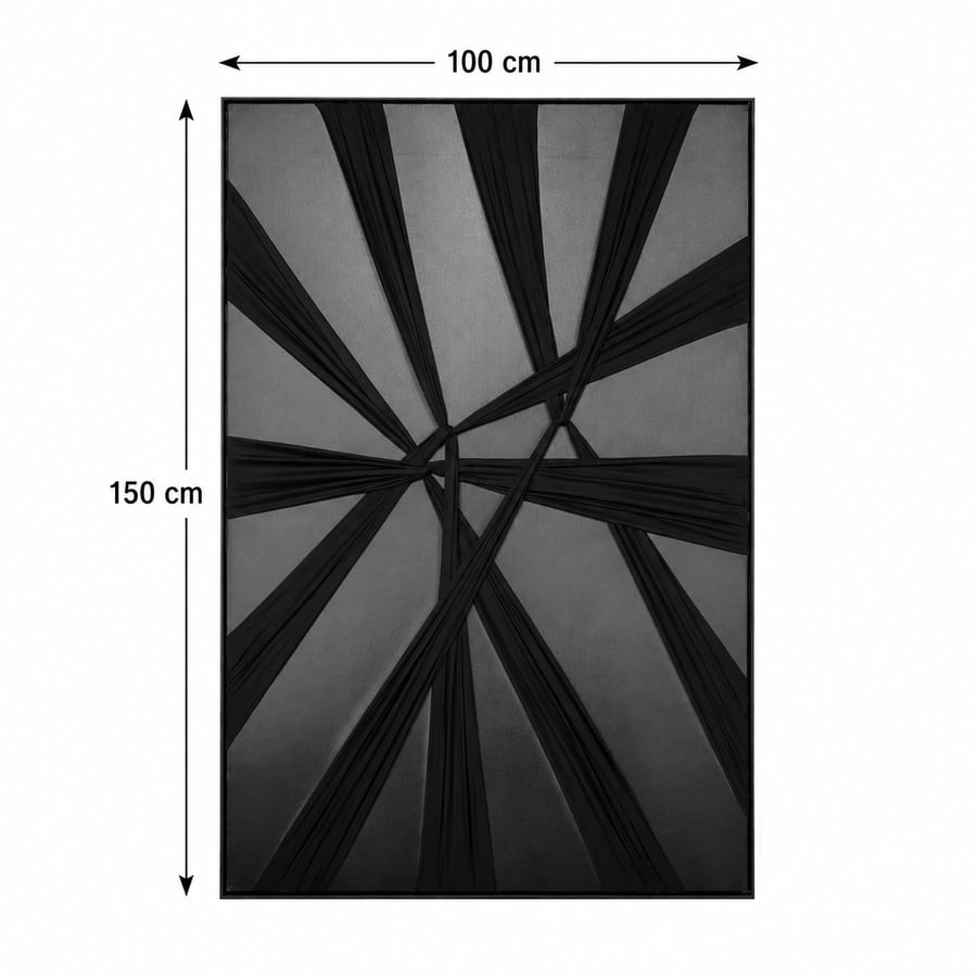لوحة ديكور كبيرة بإطار أسود مقاس 150 × 100 سم