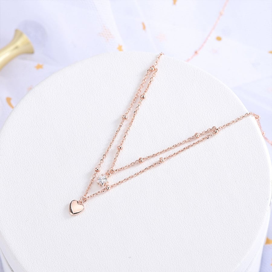 Rose Gold Heart Necklace