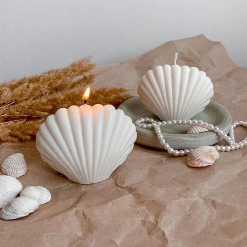 Set of 12 Babul candles in shell shape