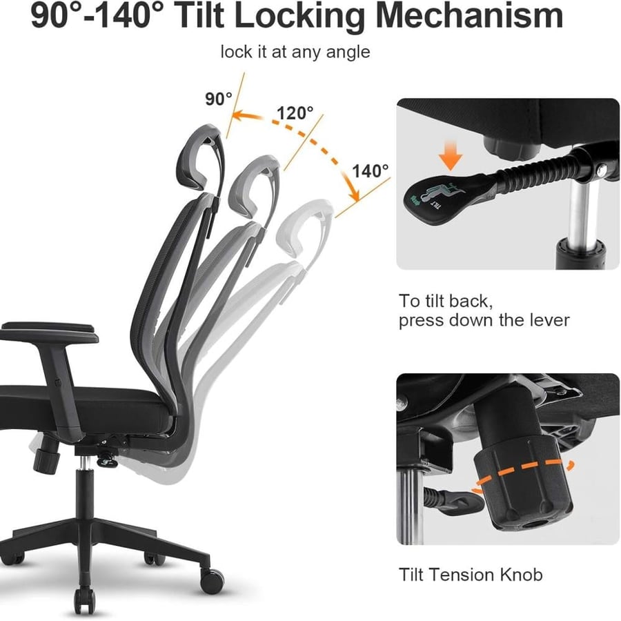 Omega Office Desk Chair from Leaders Mesh Chairss