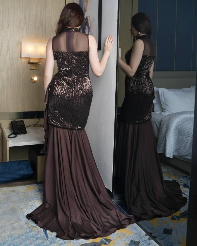 Heink dress of sequins and beads