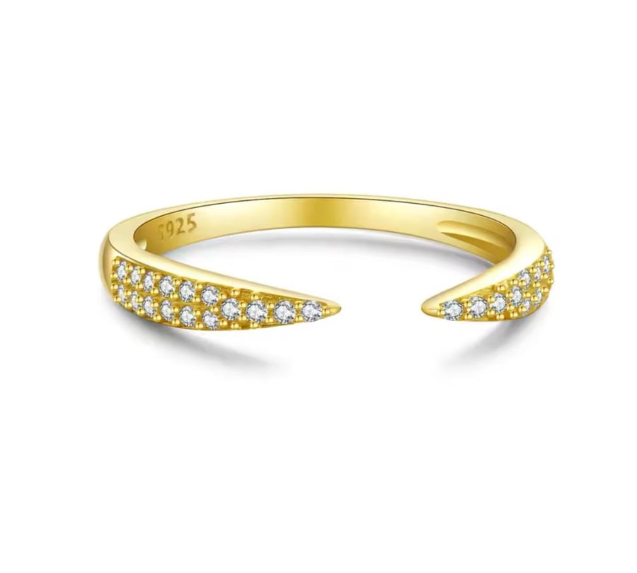 Adjustable silver ring