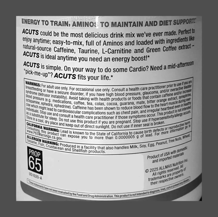 ACUTS amino-charged energy