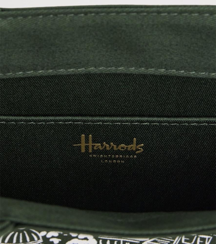 شنطة هارودز Harrods الأصلية – قطن – أخضر – حجم صغير – معالم لندن