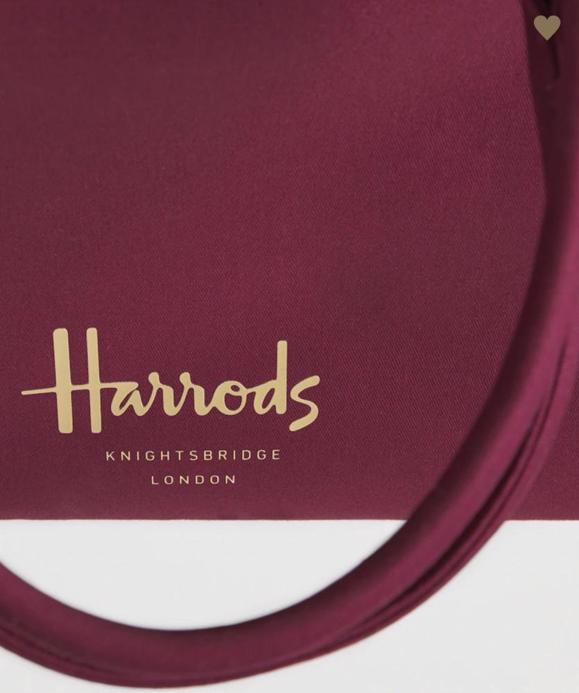 شنطة هارودز Harrods الأصلية – قطن – برغندي – حجم كبير
