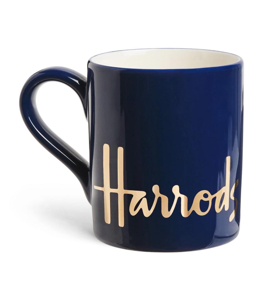 كوب هارودز Harrods الأصلي – سيراميك – كحلي بشعار ذهبي – سعة 300 مل