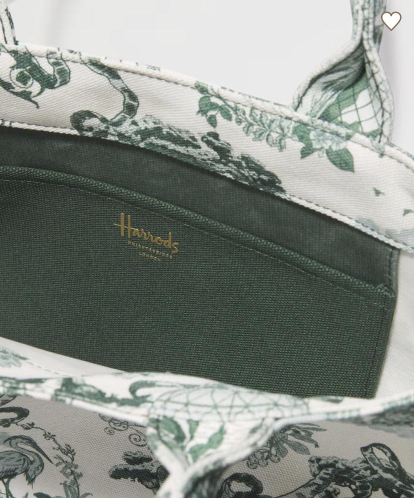 شنطة هارودز Harrods الأصلية – قطن – أخضر – صغير