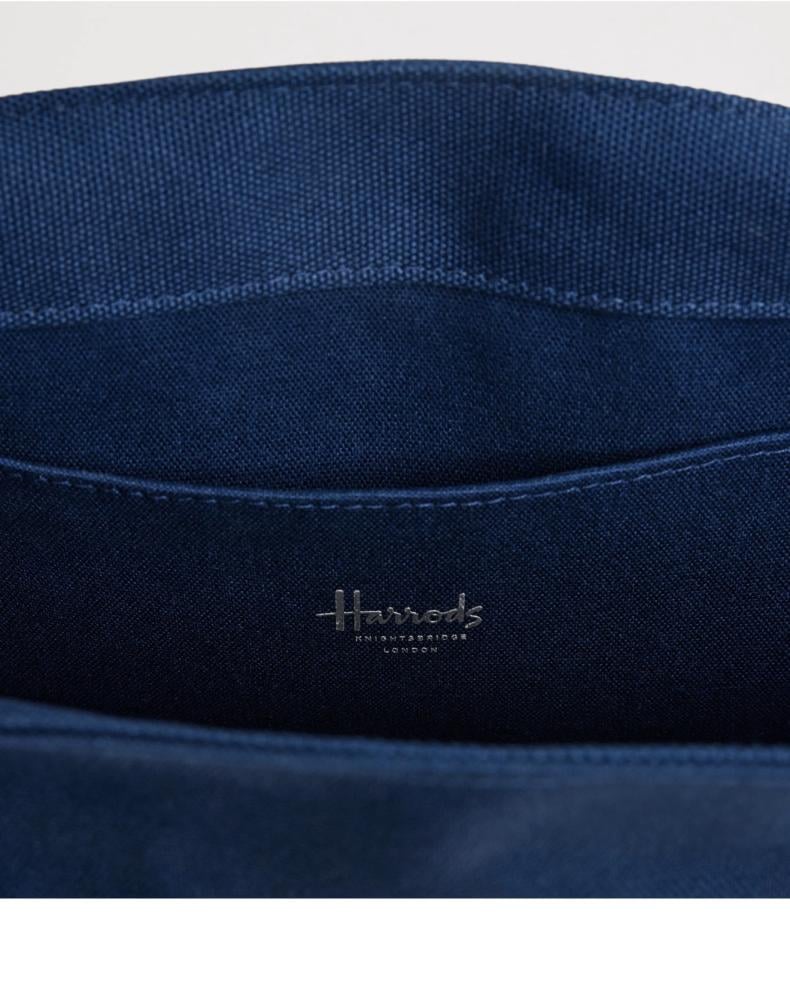 شنطة هارودز Harrods الأصلية – كانفس – كحلي – حجم كبير – أحصنة بيغاسوس الأسطورية
