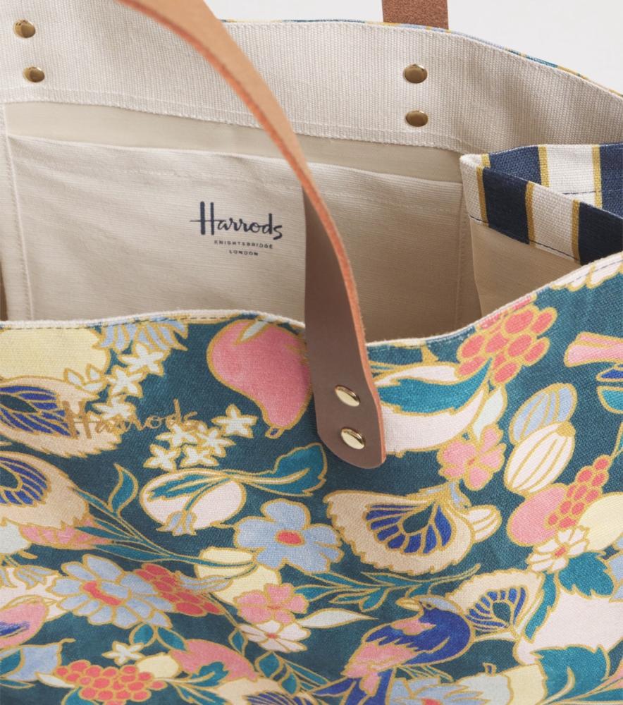 شنطة هارودز Harrods الأصلية – جوت وقطن – متعددة الألوان – حجم كبير – Enchanted Emporium