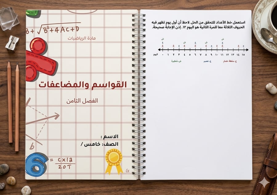 القواسم والمضاعفات - خامس -ف٢