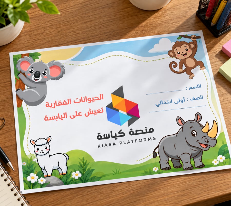 الحيوانات الفقارية تعيش على اليابسة - علوم - أولى - ف1