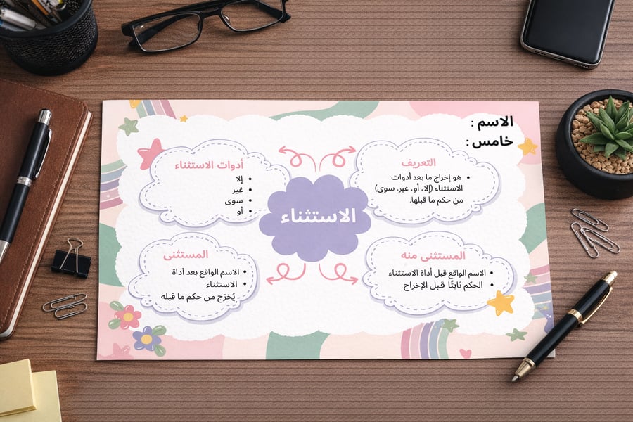 الاستثناء - لغتي - خامس - ف2
