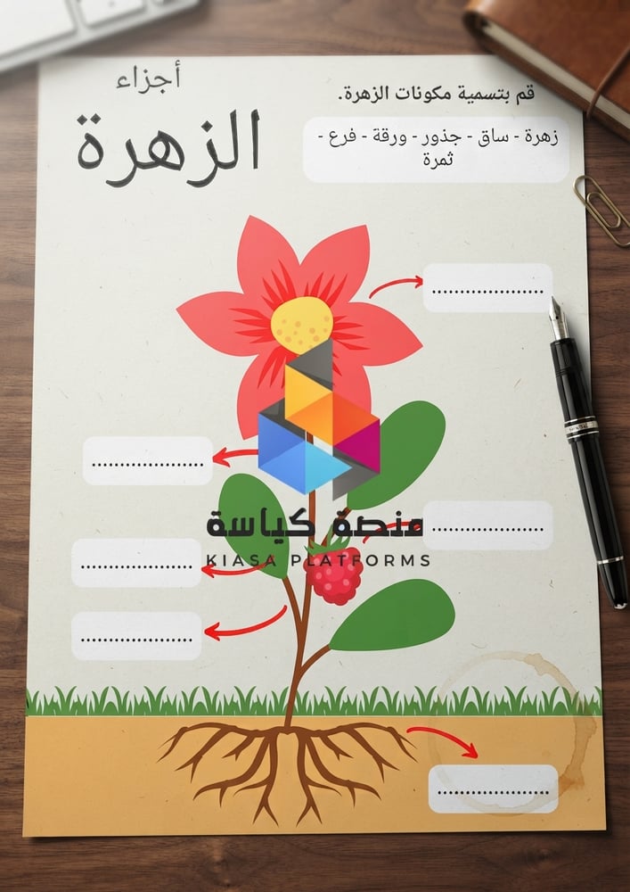 نشاط أجزاء الزهرة - علوم
