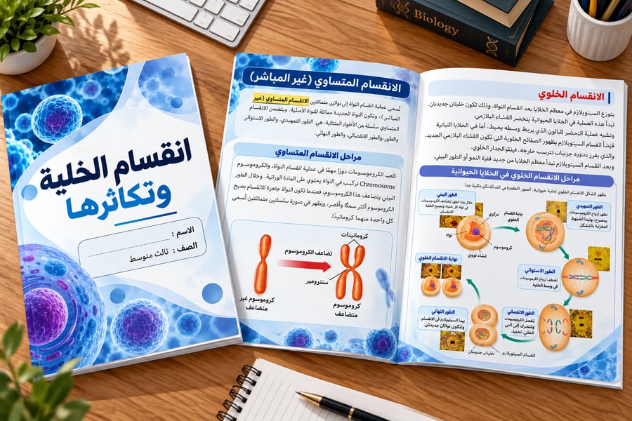 انقسام الخلية وتكاثرها - علوم - ثالث متوسط - ف1