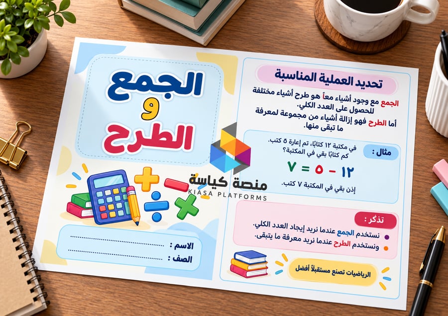 الجمع والطرح - رياضيات - ثالث -ف1